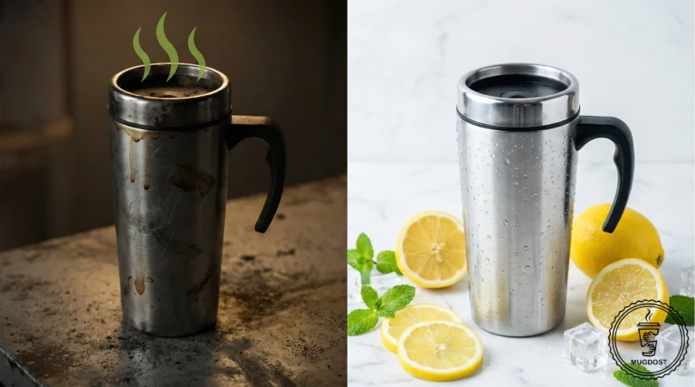 رفع بوی بد تراول ماگ؛ ۵ ترفند خانگی برای شستشوی تخصصی (۲۰۲۵)