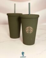لیوان اسموتی استارباکس با درب بسته و نی