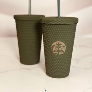 لیوان اسموتی استارباکس با درب بسته و نی