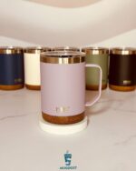 ماگ دوجداره 530 میل تایسو رنگ یاسی