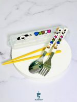 ست کامل قاشق و چنگال هپی با محفظه نگه‌دارنده