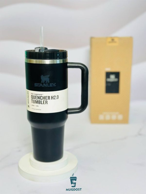 ماگ دسته دار استنلی Stanley quencher H2.0 tumbler 1.18 L رنگ مشکی