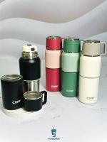 فلاسک دو لیوان Cille با ظرفیت ۴۸۰ میلیلیتر و طراحی استیل دوجداره