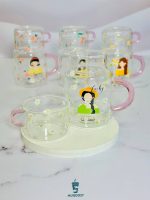 پارچ و لیوان فلاور با طراحی گل‌دار و جنس پیرکس طرح 3