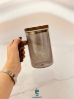 ماگ دمنوش با در چوبی