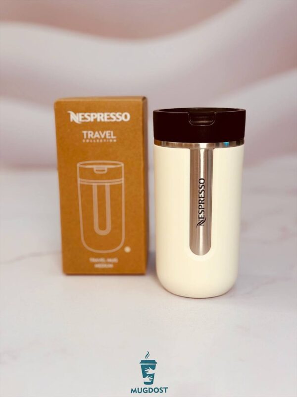 تراول ماگ نسپرسو سفید Nespresso Nomad با درب آسان‌نوش جدید