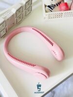 پنکه گردنی شارژی رنگ صورتی