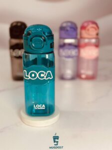 قمقمه ۷۰۰ میل لوکا با نی و دسته رنگ آبی