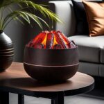 بخور سرد شومینه کد ۱۶۹ در رنگ قهوه‌ای تیره بر روی میز