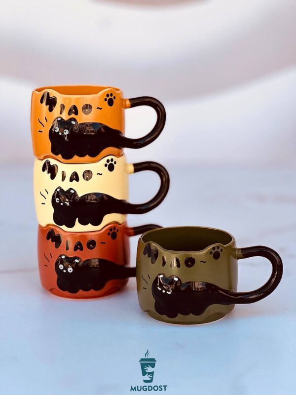 ماگ گربه دم مشکی