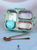 ظرف غذا استیل ۷۵۰ میل رنگ سبز