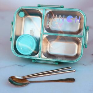 ظرف غذا استیل ۷۵۰ میل رنگ سبز