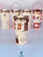 تراول ماگ سطلی حیوانات سیتارا رنگ قهوه ای