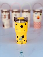 تراول ماگ سطلی حیوانات سیتارا رنگ زرد