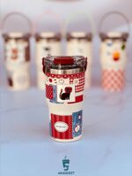 تراول ماگ سطلی حیوانات سیتارا رنگ قرمز