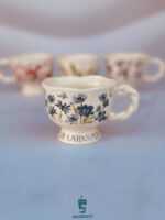 فنجان لاکچری رنسانس رنگ آبی