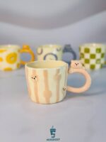 ماگ دسته خرسی رنگ صورتی