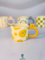 ماگ دسته خرسی رنگ نارنجی