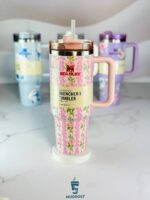 ماگ استنلی گل دار 1.18L رنگ صورتی