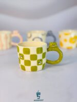 ماگ دسته خرسی رنگ سبز