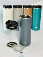 تراول ماگ تایسو فرنچ ۷۵۰ میل رنگ آبی تیره با توری دمنوش