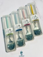 قاشق و چنگال دسته رنگی