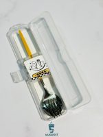 قاشق و چنگال دسته رنگی زرد