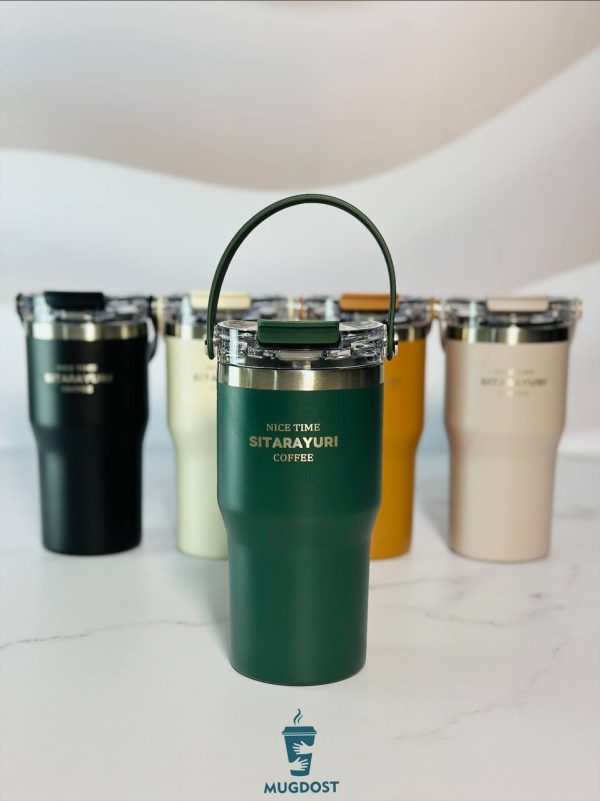 تراول ماگ سیتارا دسته سیلیکونی ۶۰۰ میل رنگ سبز