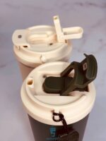 تراول ماگ لبه استیل دوحالته بند دار اسان نوش و نی