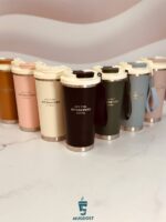 تراول ماگ لبه استیل دوحالته بند دار