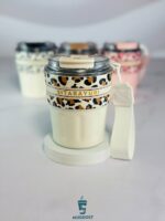 تراول ماگ سیتارا دوحالته پلنگی ۲۹۰ میل رنگ سفید کرم