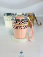 تراول ماگ سیتارا دوحالته پلنگی ۲۹۰ میل رنگ صورتی