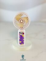 پنکه شارژی دسته طرح دار رنگ بنفش