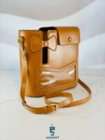 کیف چرم لوکس پاپیونی استنلی رنگ قهوه ای